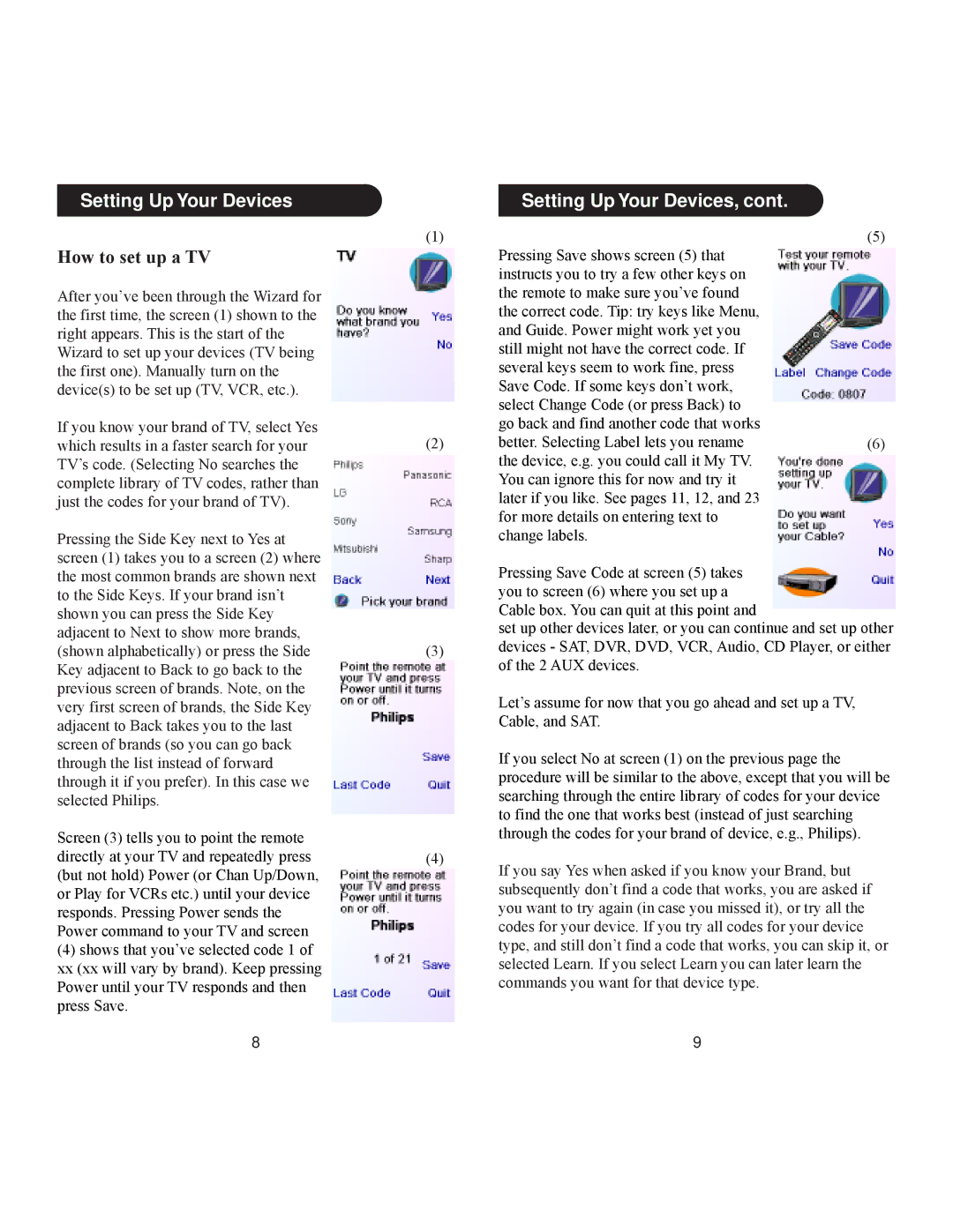 X10 Wireless Technology IR10A owner manual Setting Up Your Devices, How to set up a TV 