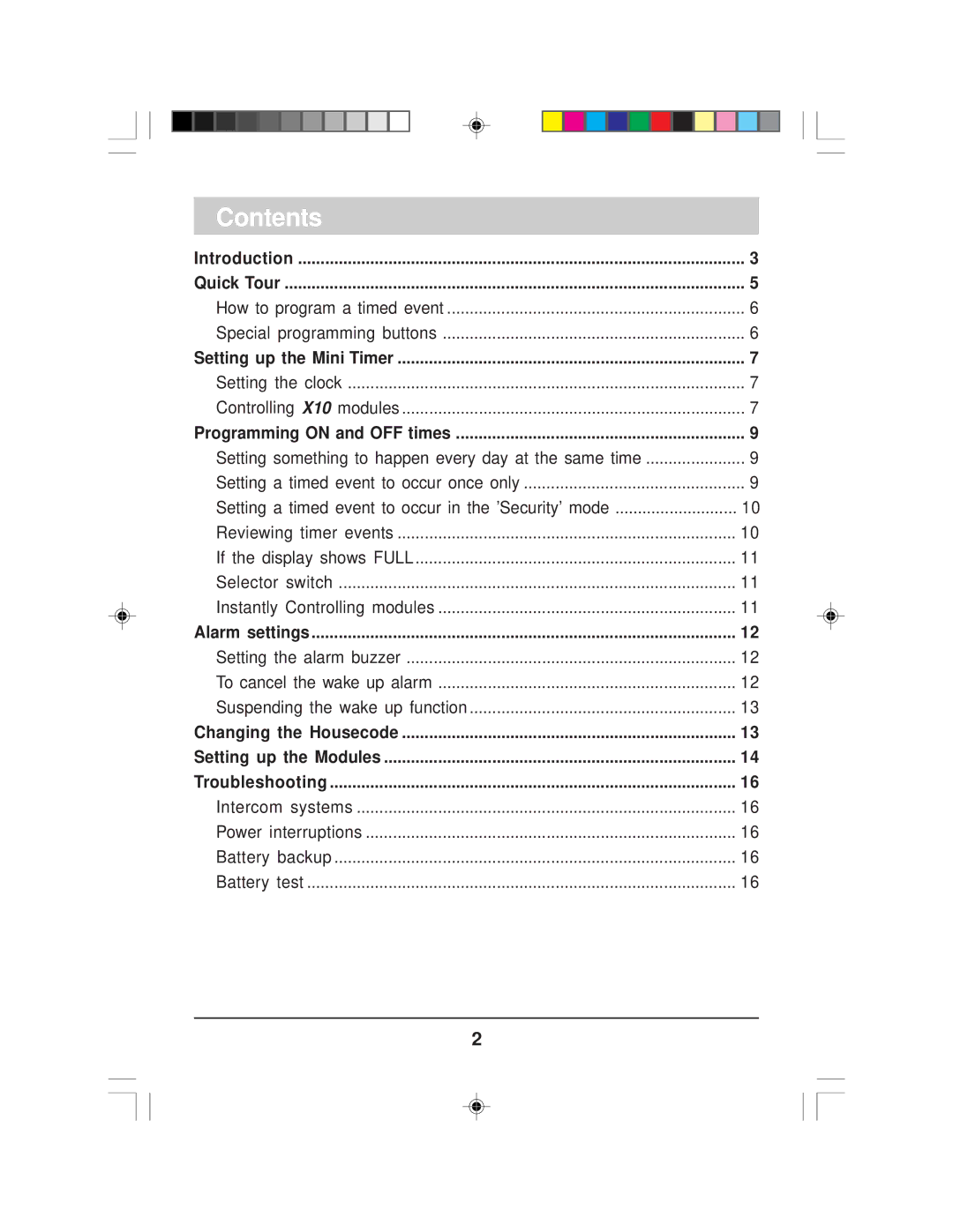 X10 Wireless Technology MT12A owner manual Contents 