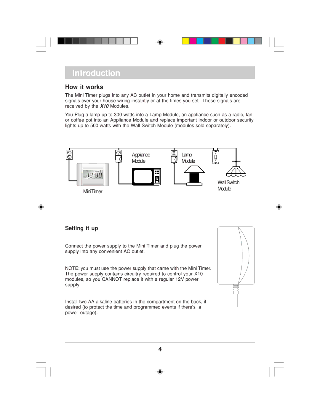 X10 Wireless Technology MT12A owner manual How it works, Setting it up 