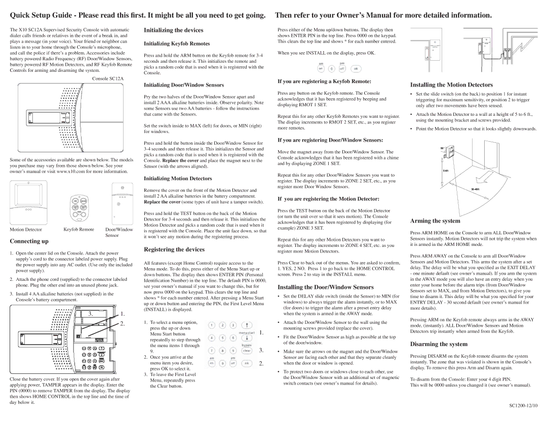 X10 Wireless Technology T3-M2NC51PV owner manual Initializing the devices, Connecting up, Registering the devices 