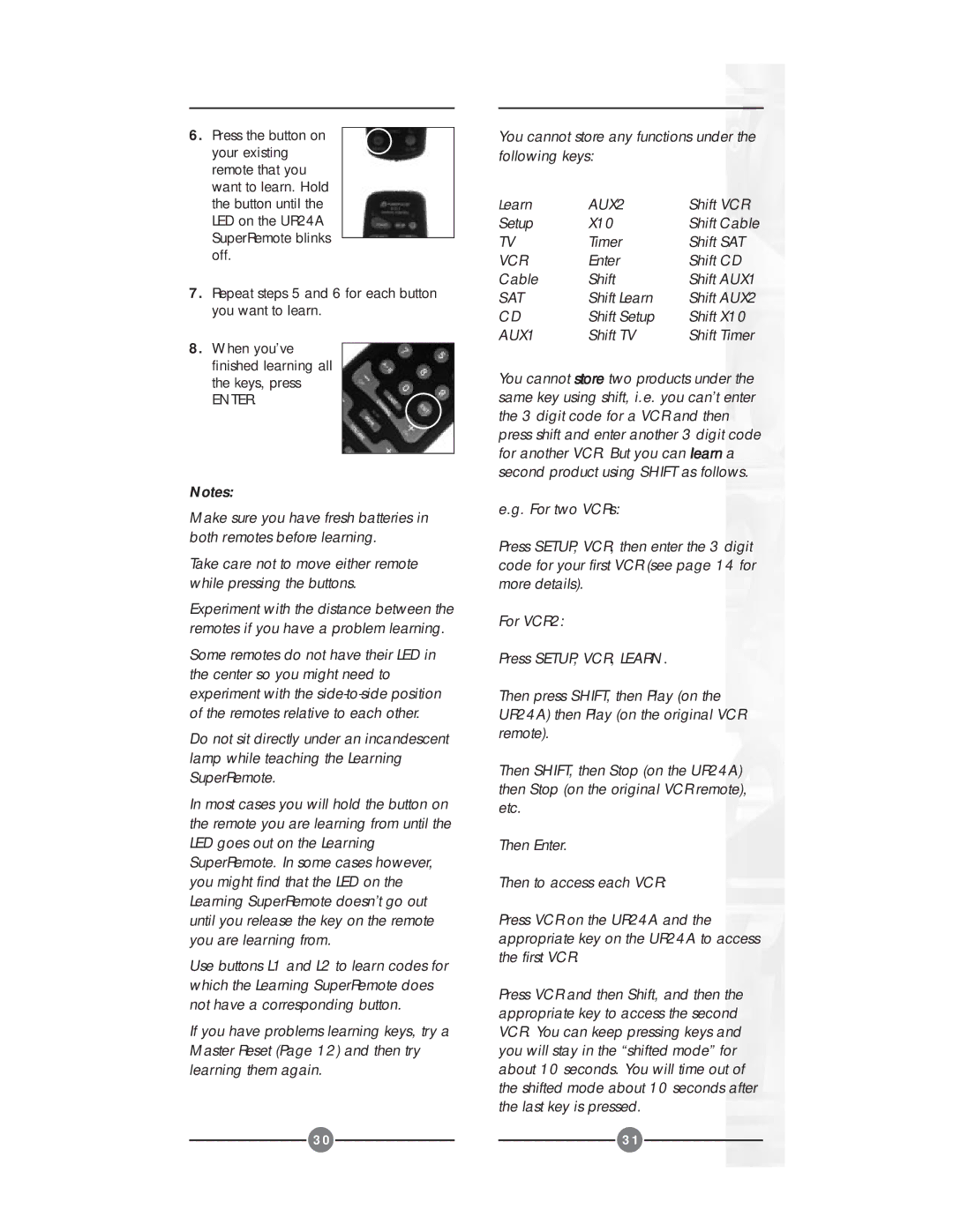 X10 Wireless Technology UR24A owner manual AUX2 