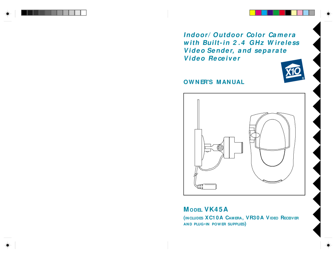 X10 Wireless Technology owner manual Model VK45A 