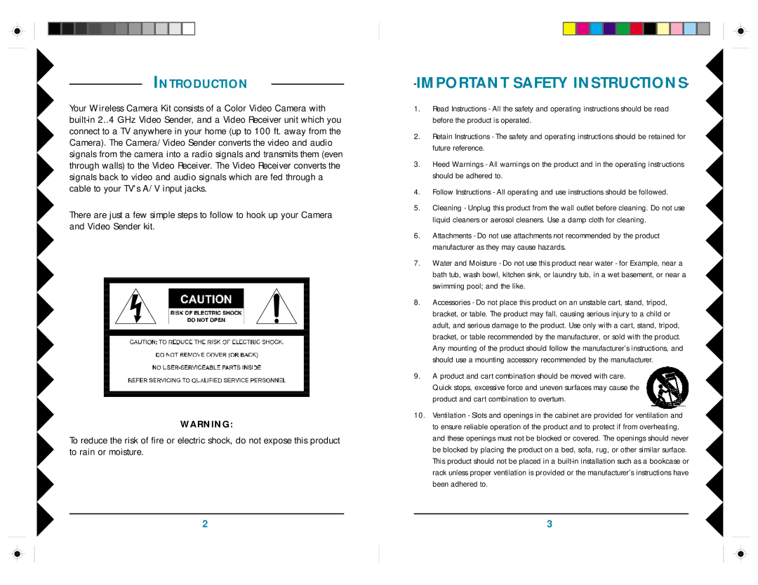 X10 Wireless Technology VK45A owner manual Important Safety Instructions, Introduction 