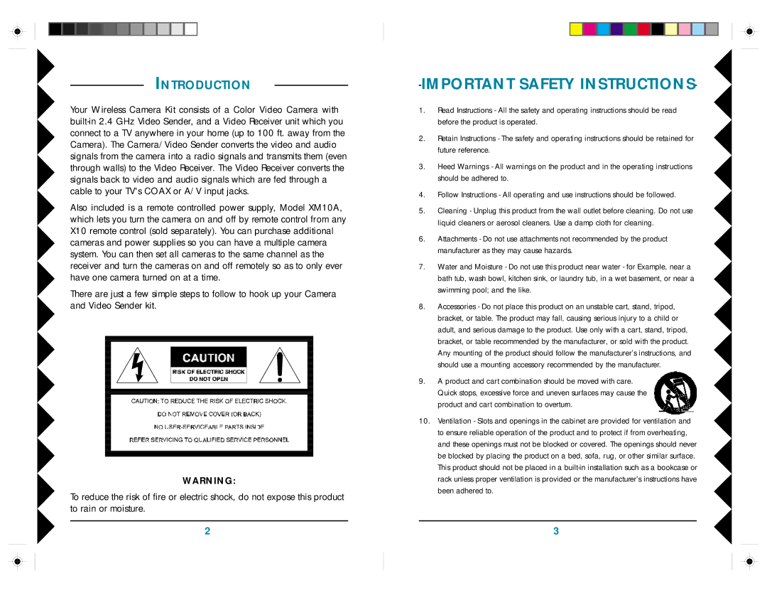 X10 Wireless Technology VK58A owner manual Important Safety Instructions, Introduction 