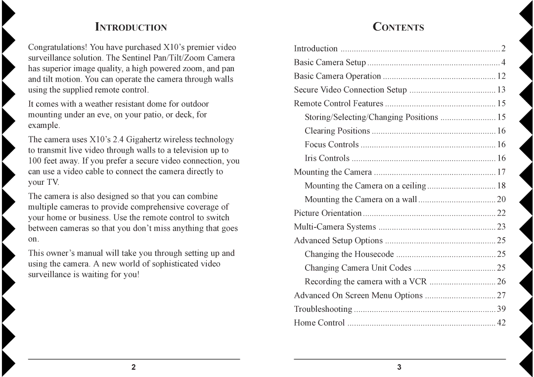 X10 Wireless Technology VK79A owner manual Introduction, Contents 