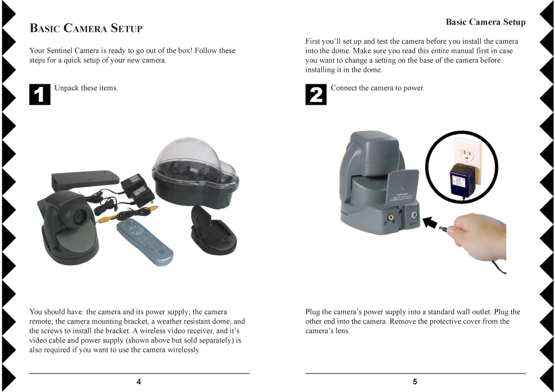 X10 Wireless Technology VK79A owner manual Basic Camera Setup 