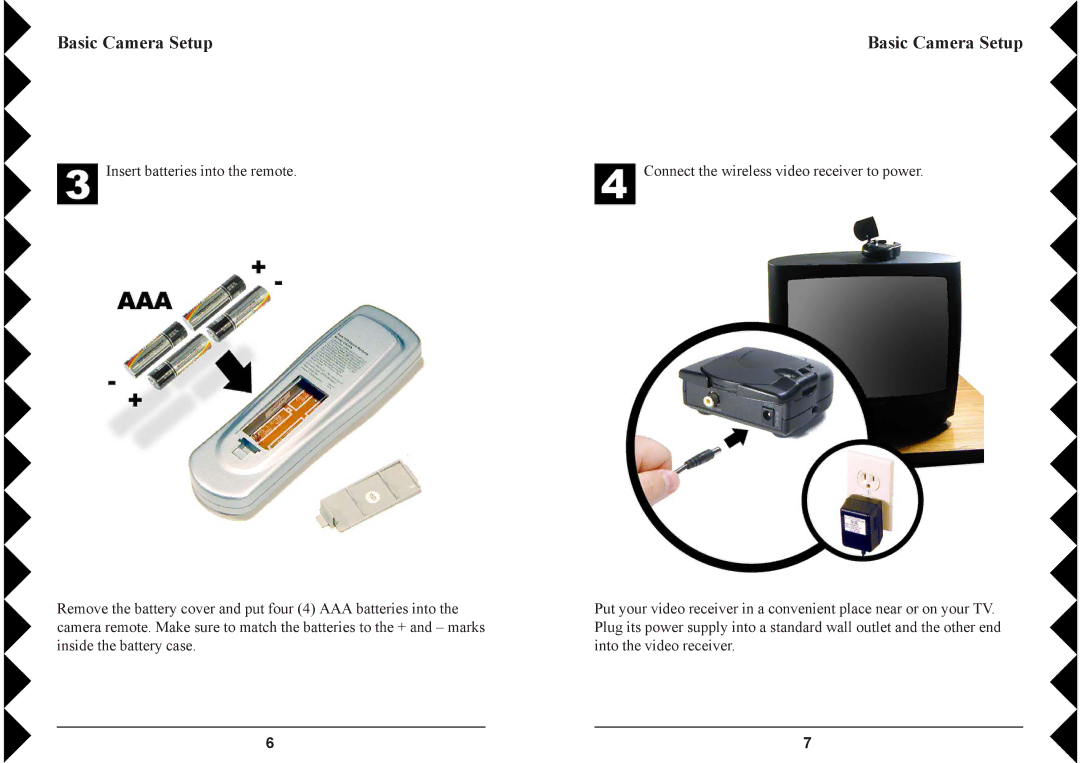 X10 Wireless Technology VK79A owner manual Basic Camera Setup 