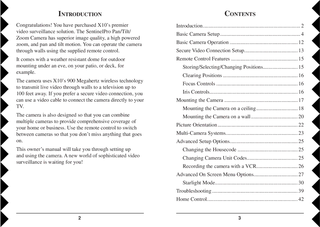 X10 Wireless Technology VK84A owner manual Introduction, Contents 