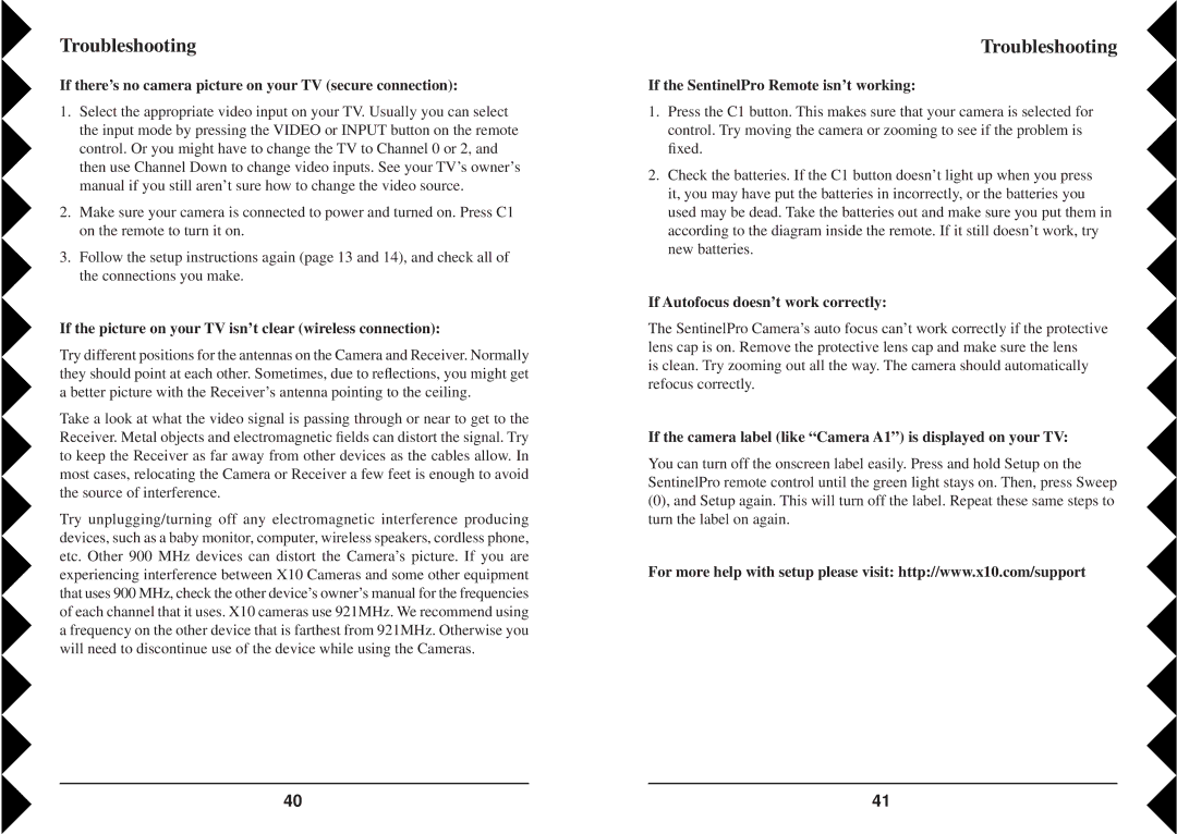 X10 Wireless Technology VK84A owner manual Troubleshooting 