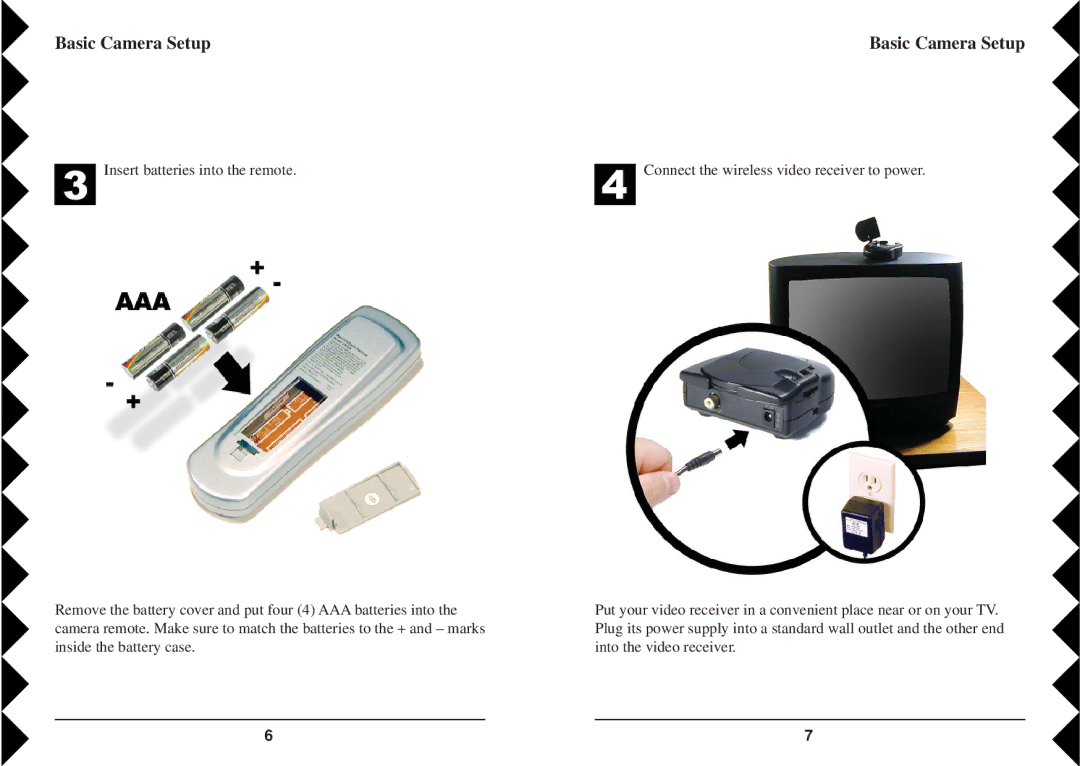 X10 Wireless Technology VK84A owner manual Basic Camera Setup 