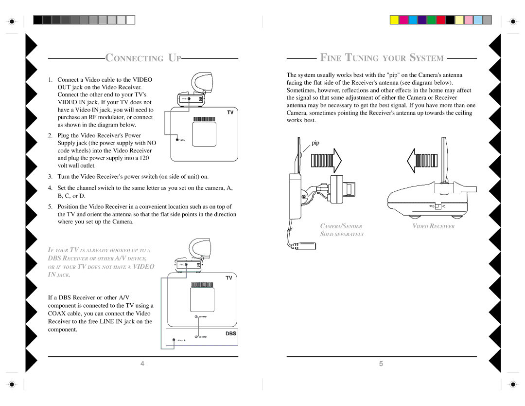 X10 Wireless Technology VR36A owner manual Connecting UP, Fine Tuning Your System 