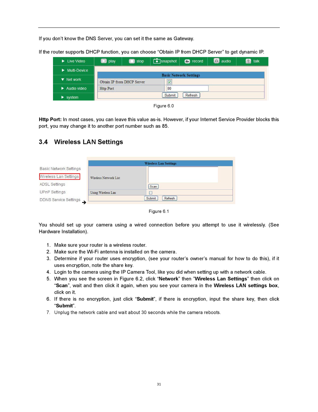 X10 Wireless Technology XX34A user manual Wireless LAN Settings 