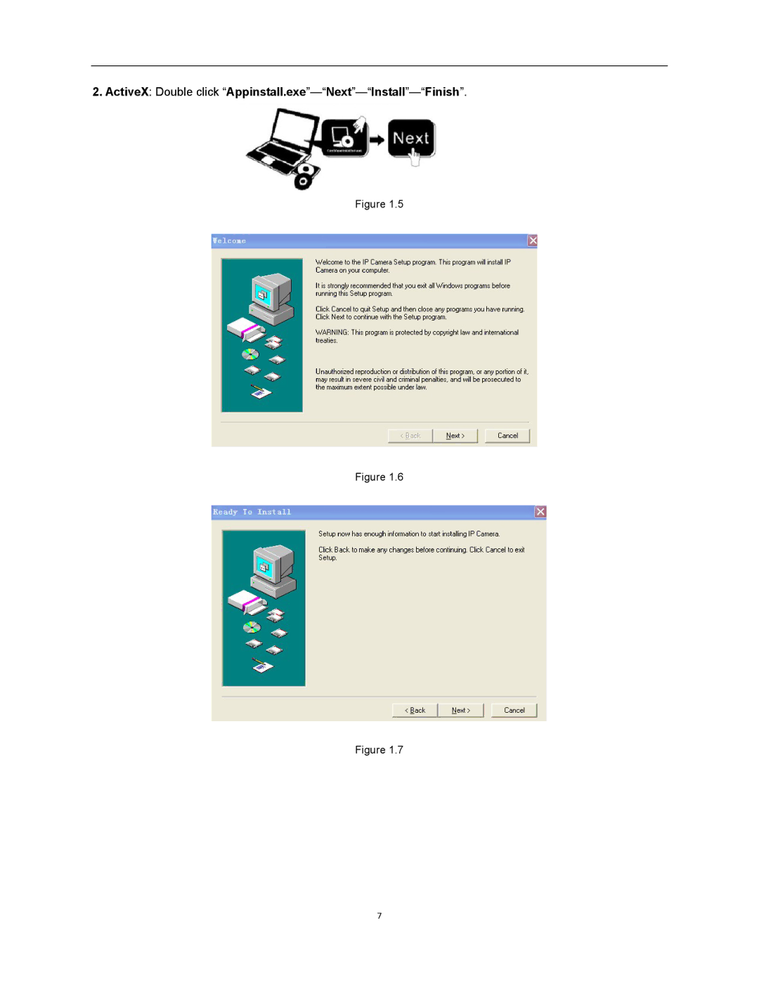 X10 Wireless Technology XX34A user manual ActiveX Double click Appinstall.exe-Next-Install-Finish 