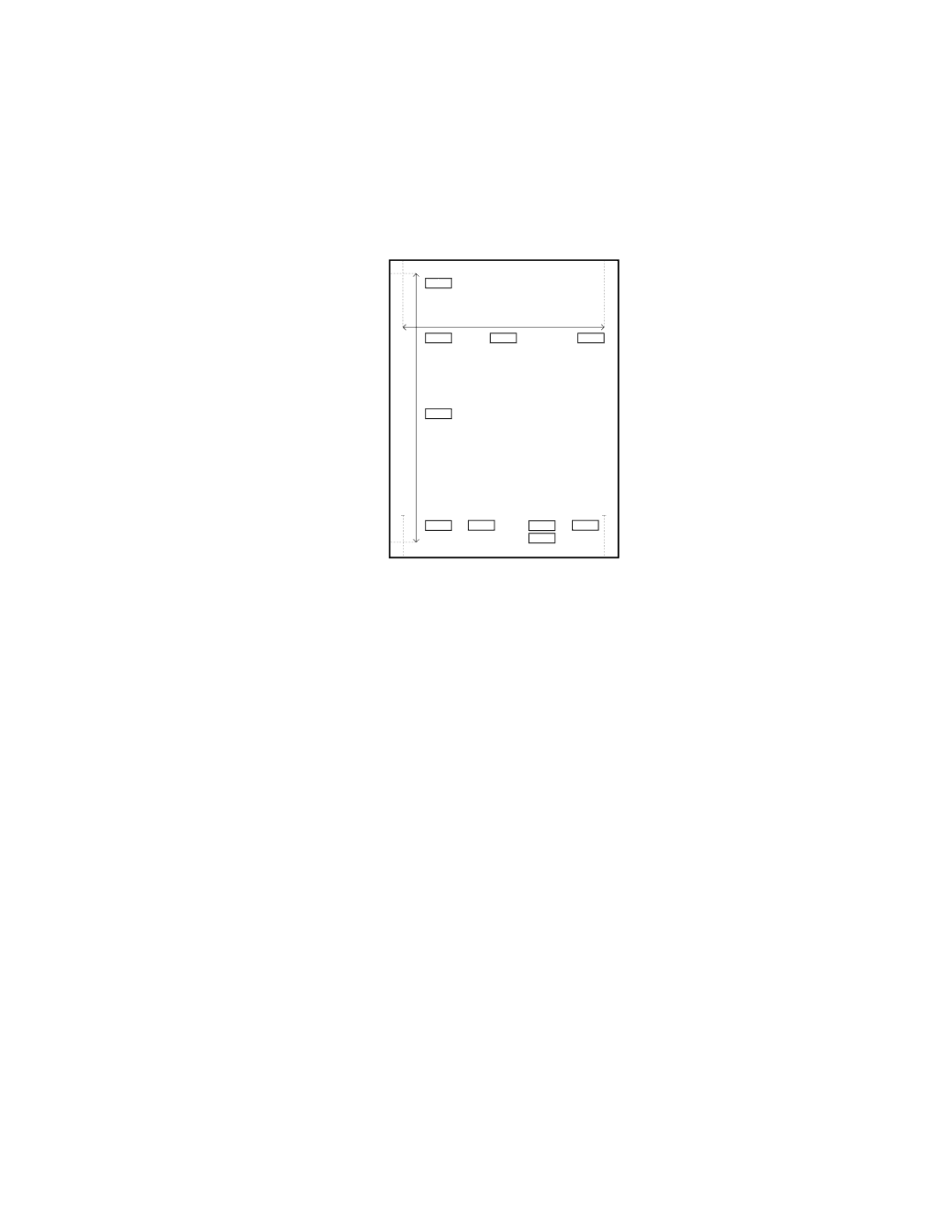 Xante 3 Series warranty Reset all settings or the selected media type, Measure dashed line from left edge 