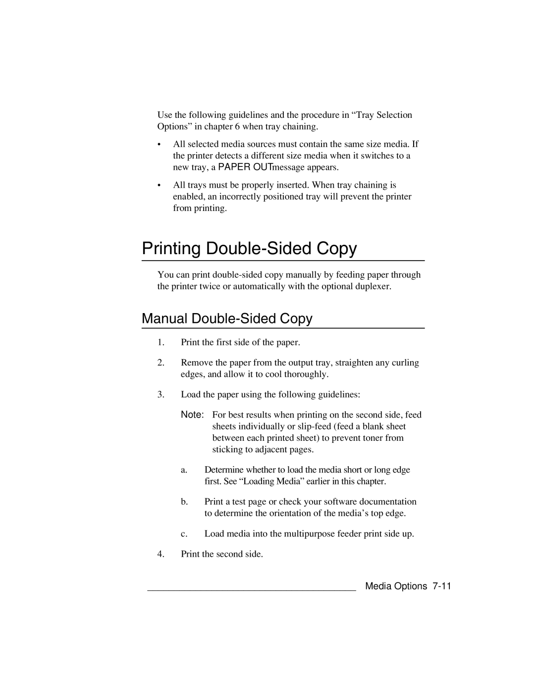 Xante 3 Series warranty Printing Double-Sided Copy, Manual Double-Sided Copy 