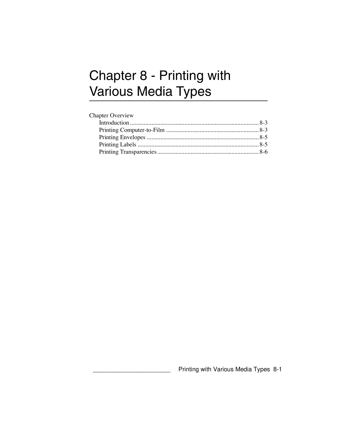 Xante 3 Series warranty Printing with Various Media Types 