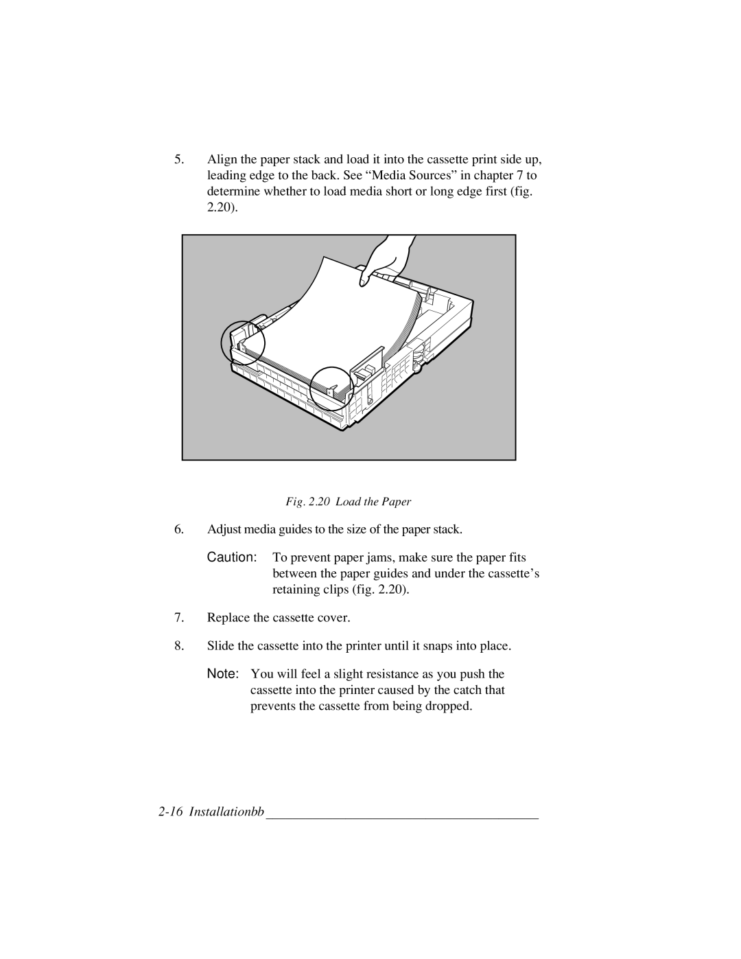 Xante 3 Series warranty Load the Paper 