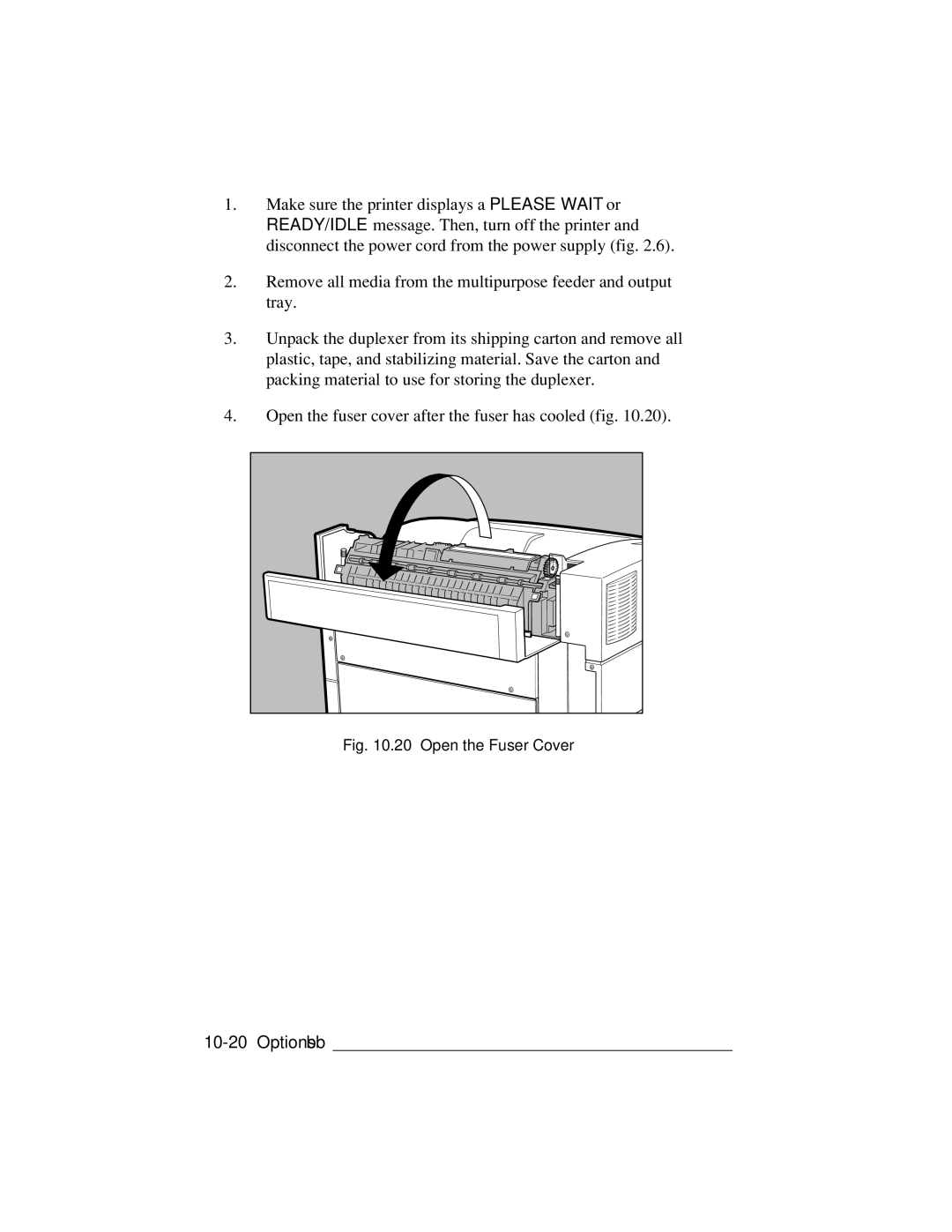 Xante 3 Series warranty Open the Fuser Cover 