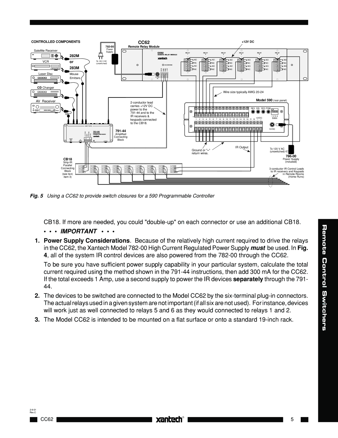 Xantech CC62 installation instructions 