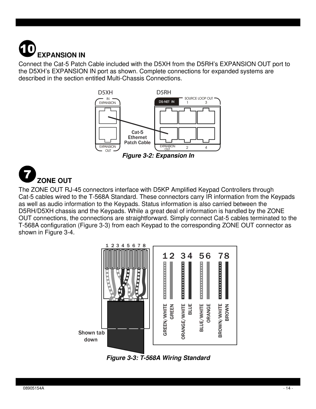 Xantech D5XH installation instructions Expansion, Zone OUT 