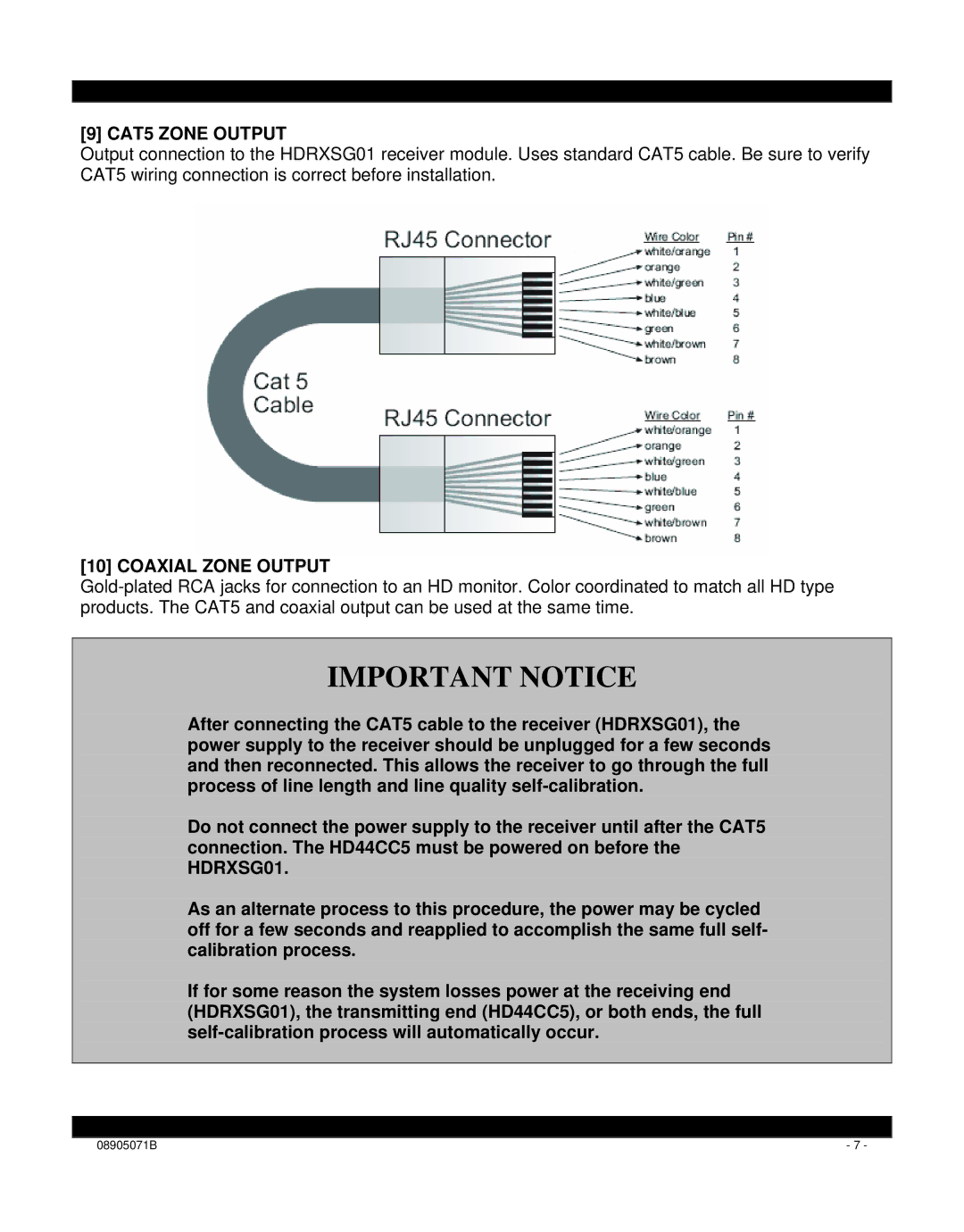 Xantech HD44CC5 installation instructions CAT5 Zone Output, Coaxial Zone Output 