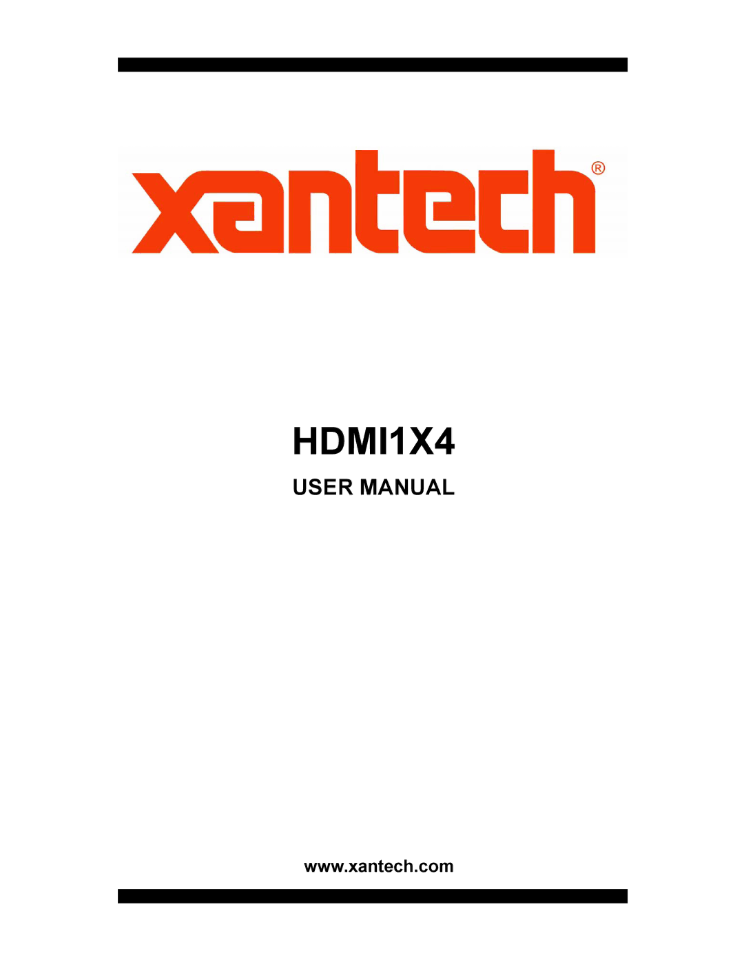 Xantech HDMI1X4 user manual 