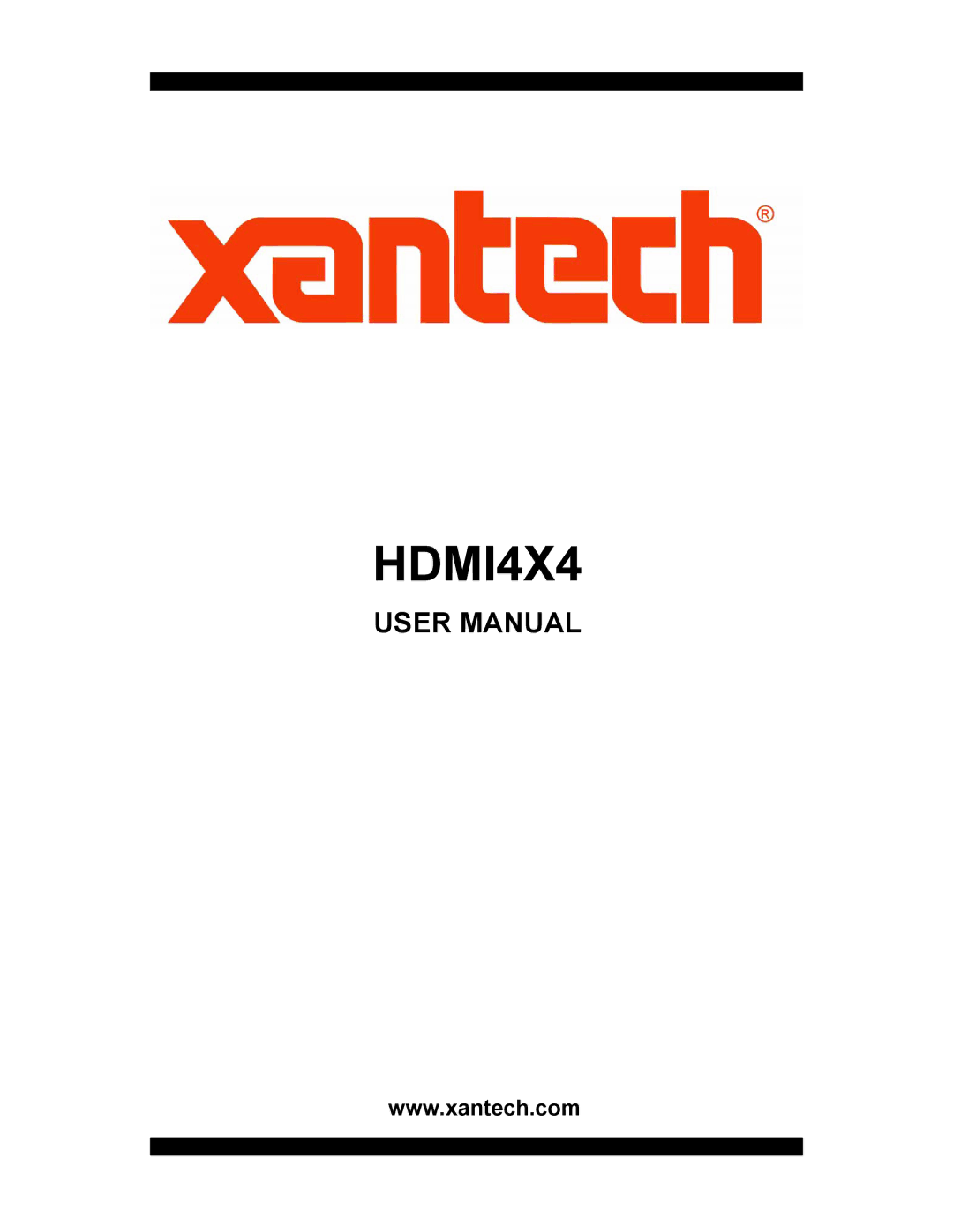 Xantech HDMI4X4 user manual 