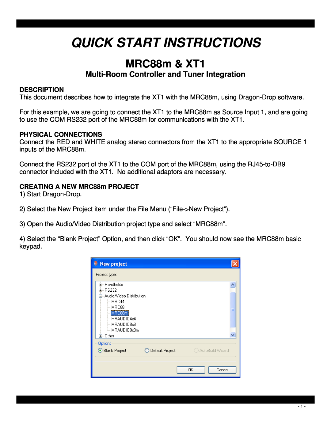 Xantech MRC88M quick start Quick Start Instructions, MRC88m “Auto-Configuration”Feature, SPLCD-MRC-KPIntegration 