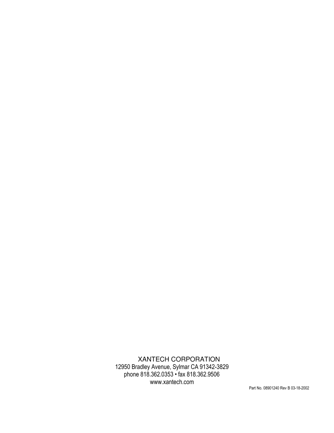 Xantech PA1235X installation instructions Xantech Corporation 