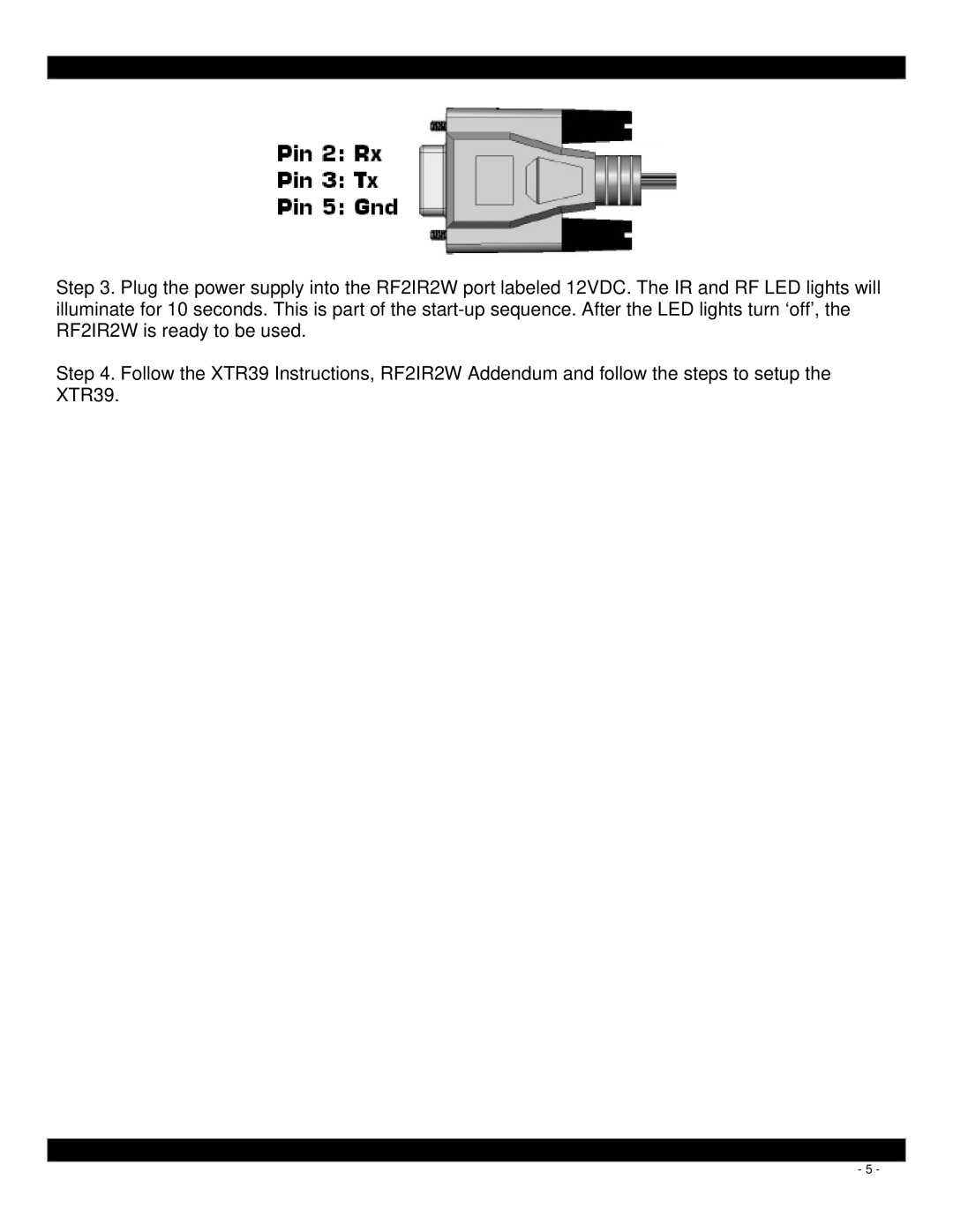 Xantech RF2IR2W quick start 