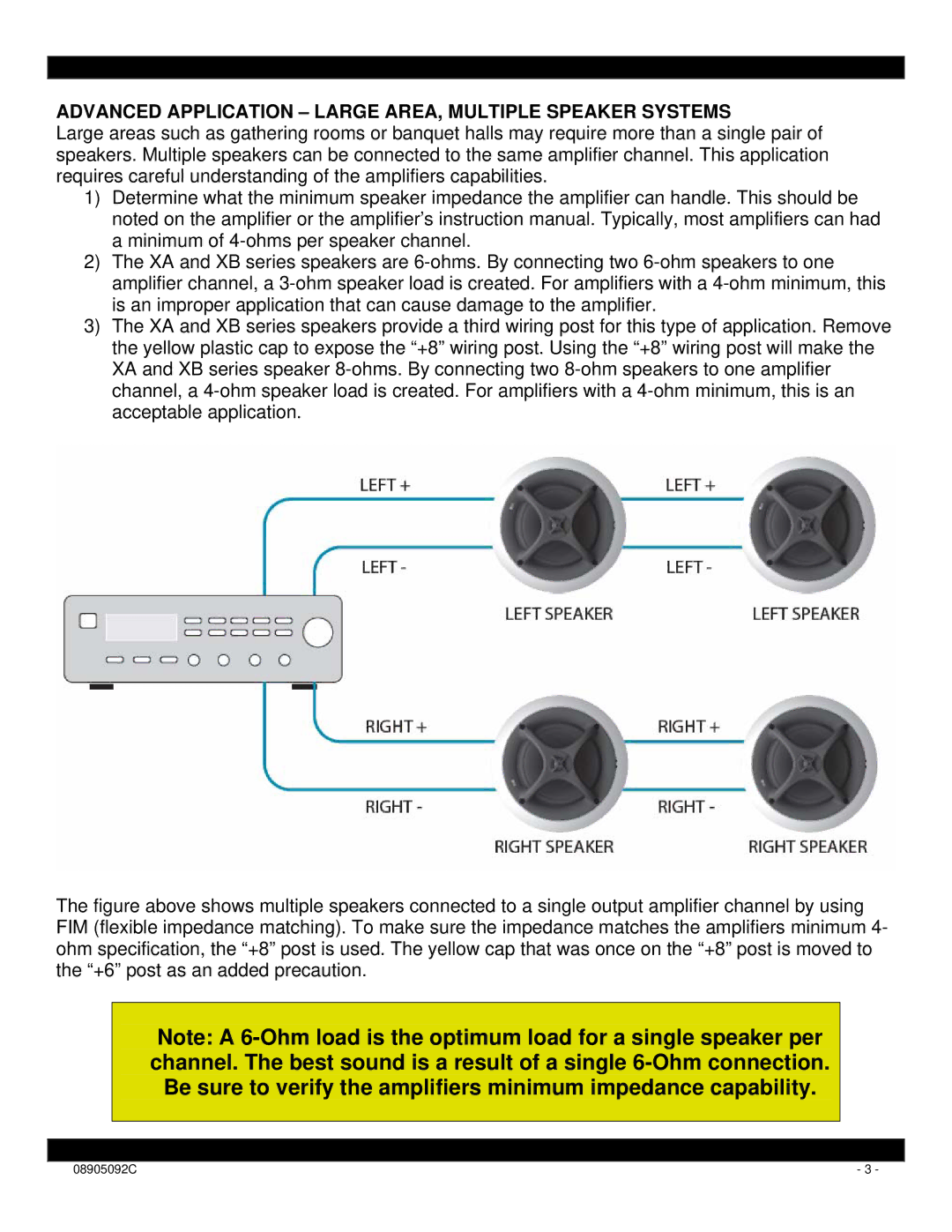 Xantech XB8W, XB65CS, XB8C, XA65W, XA8W, XA8C, XA65CS, XB525W Advanced Application Large AREA, Multiple Speaker Systems 