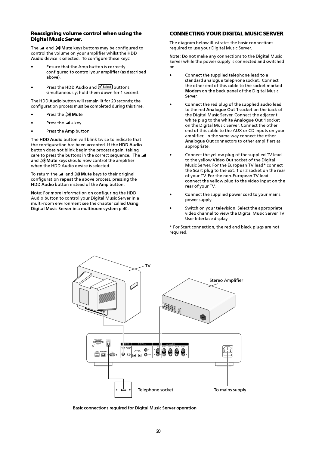 Xantech XMusic manual Connecting Your Digital Music Server 