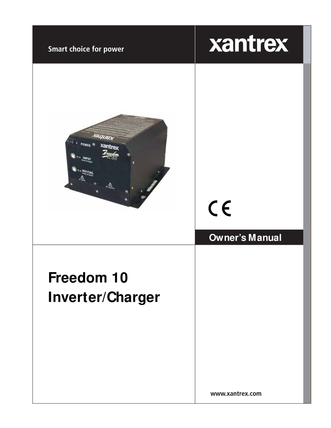 Xantrex Technology 10 owner manual Freedom Inverter/Charger 