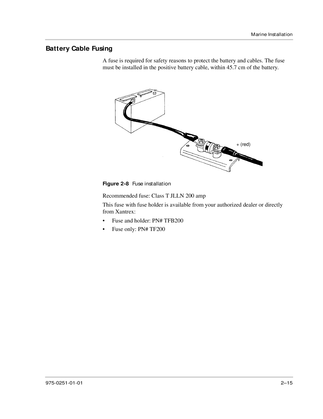 Xantrex Technology 10 owner manual 8Fuse installation 