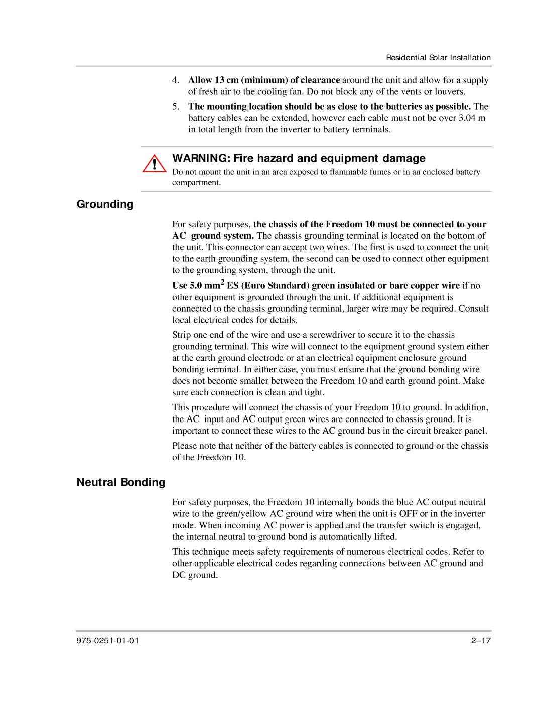 Xantrex Technology 10 owner manual Residential Solar Installation 