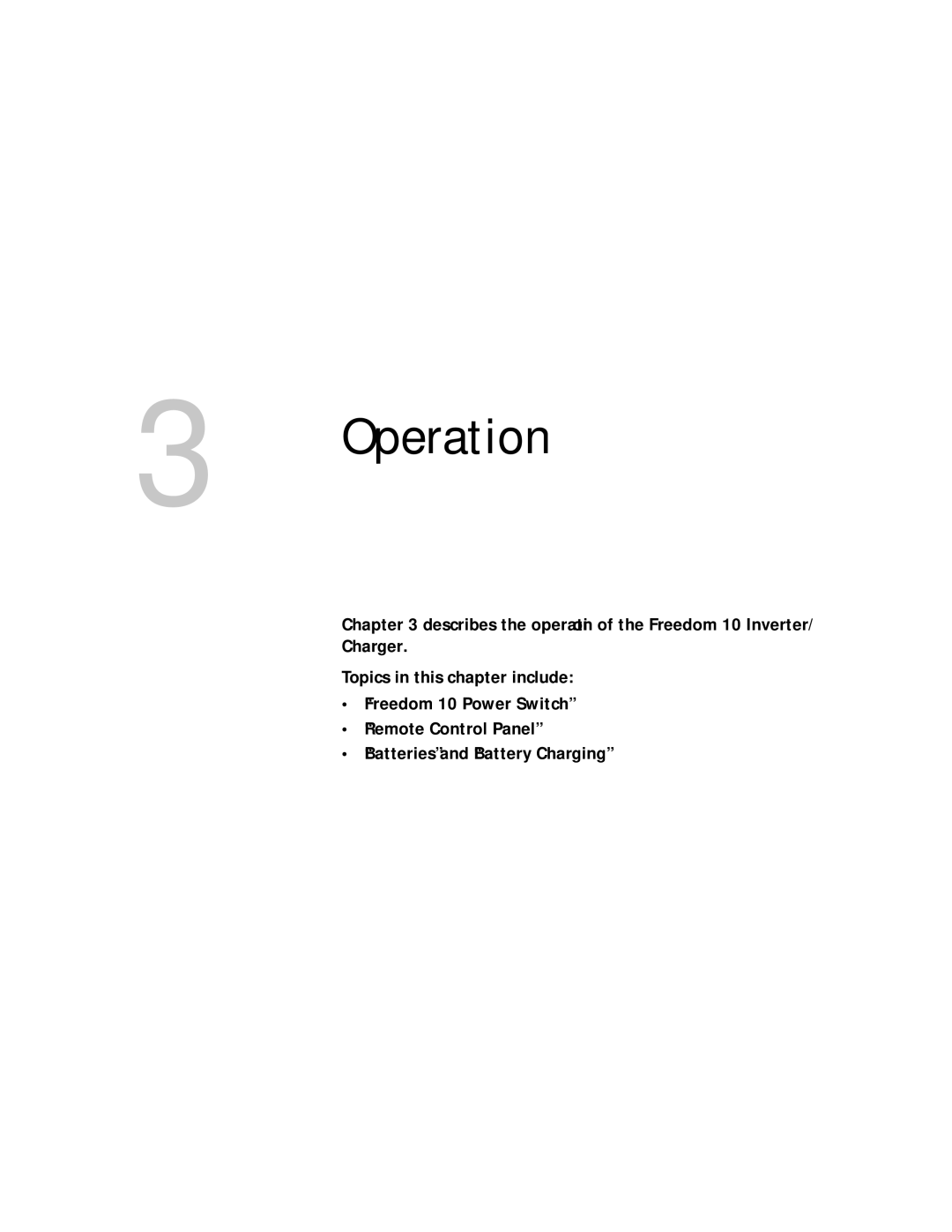 Xantrex Technology 10 owner manual Operation 