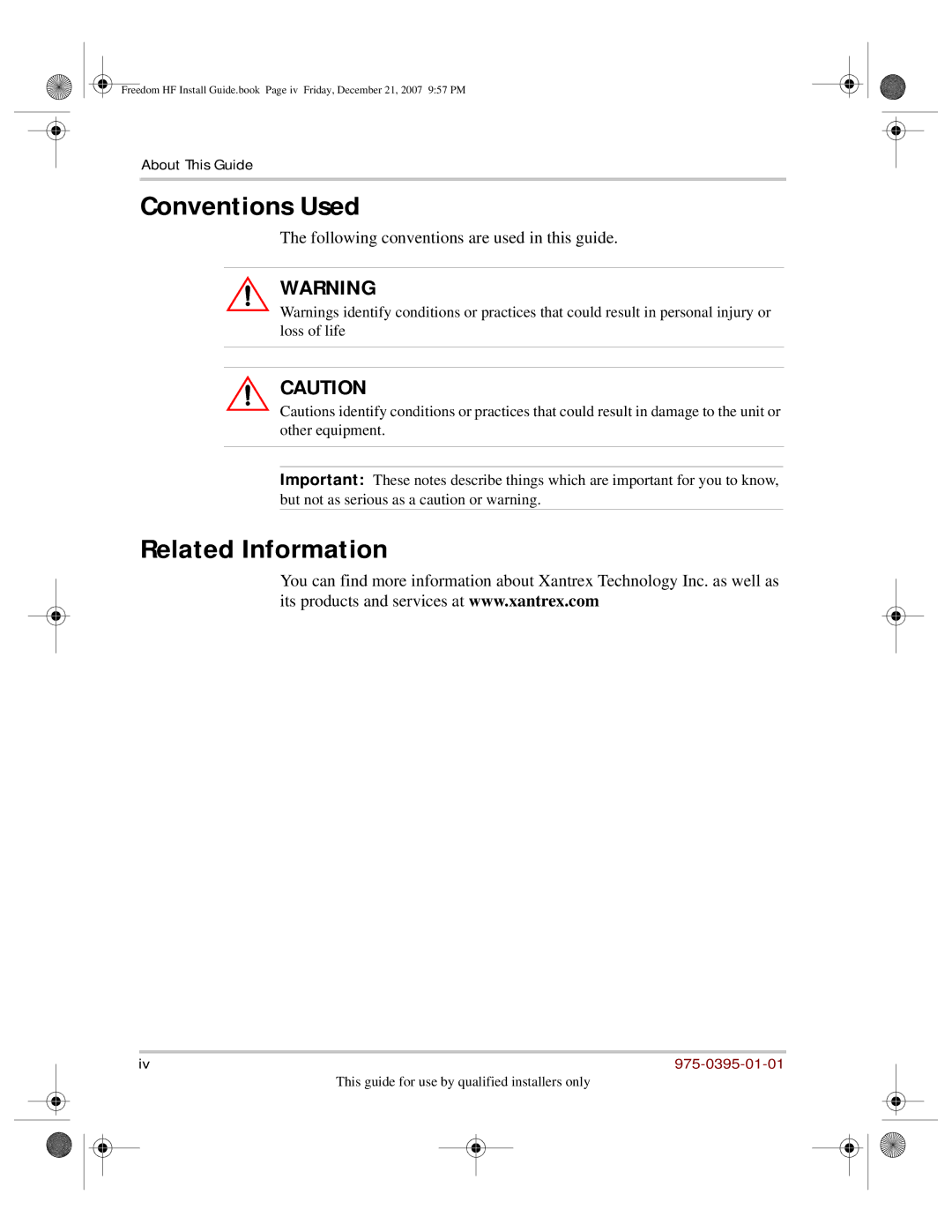 Xantrex Technology 1000, 1800 manual Conventions Used, Related Information, Following conventions are used in this guide 