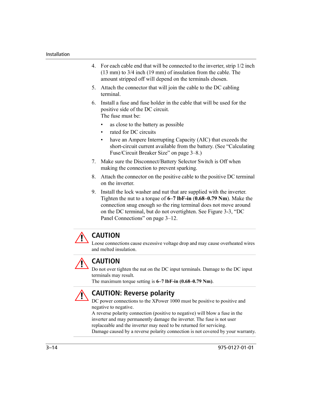 Xantrex Technology 1000 manual Installation 