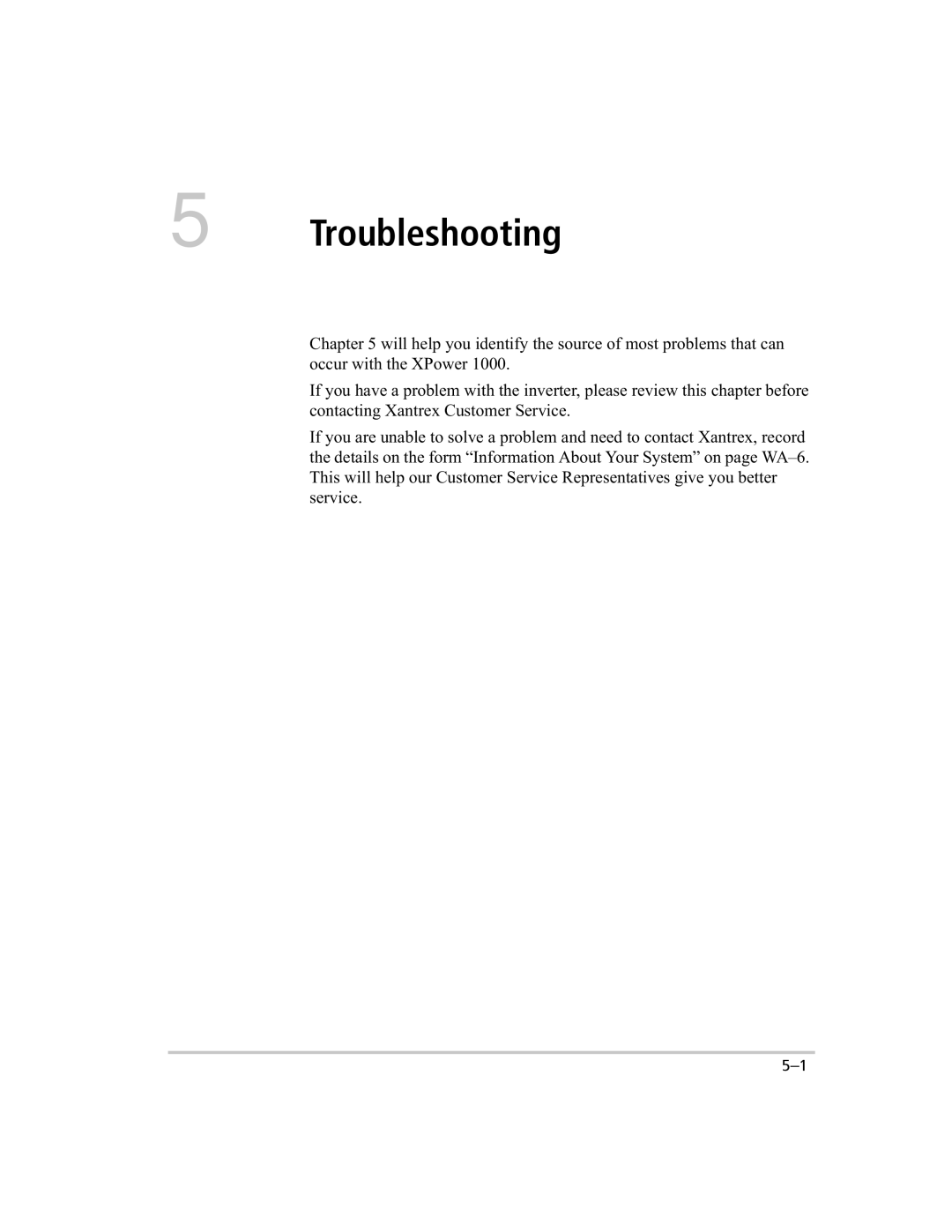 Xantrex Technology 1000 manual Troubleshooting 