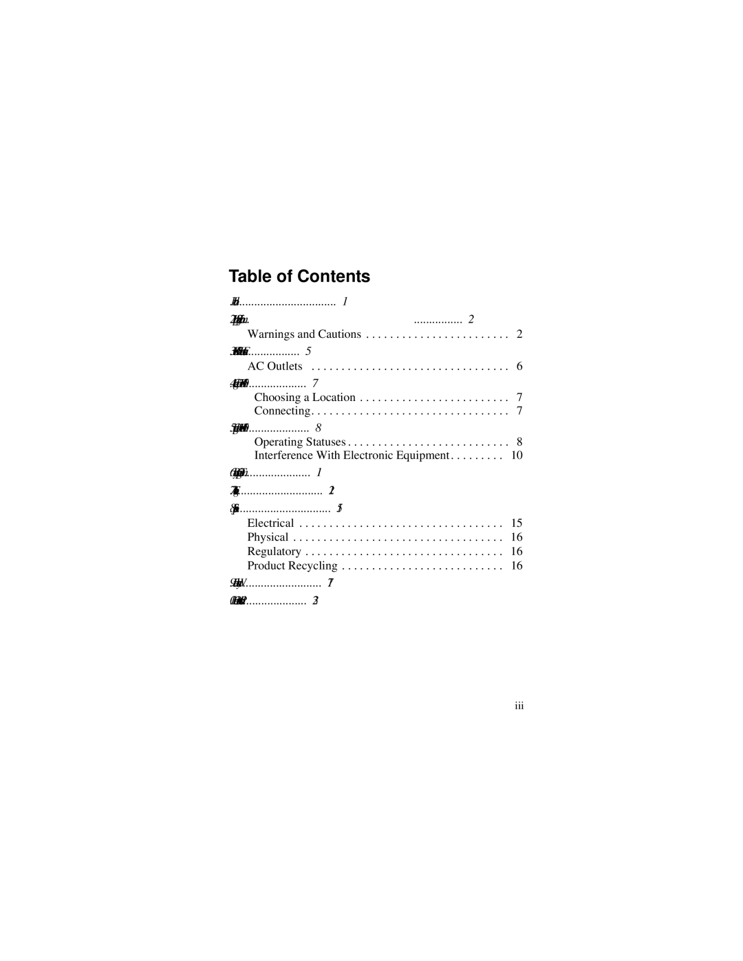 Xantrex Technology 150 manual Table of Contents 