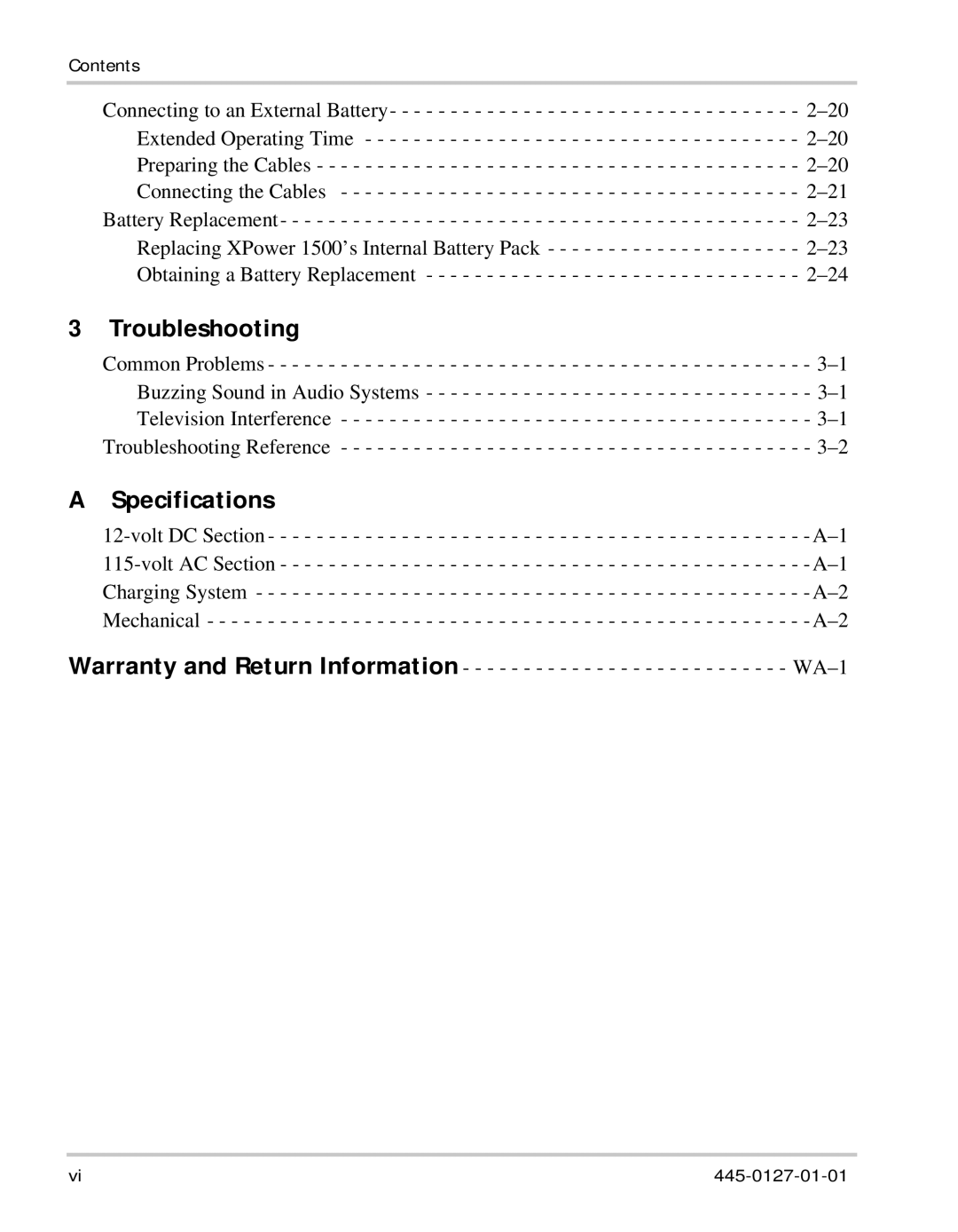 Xantrex Technology 1500 manual Troubleshooting, Specifications 