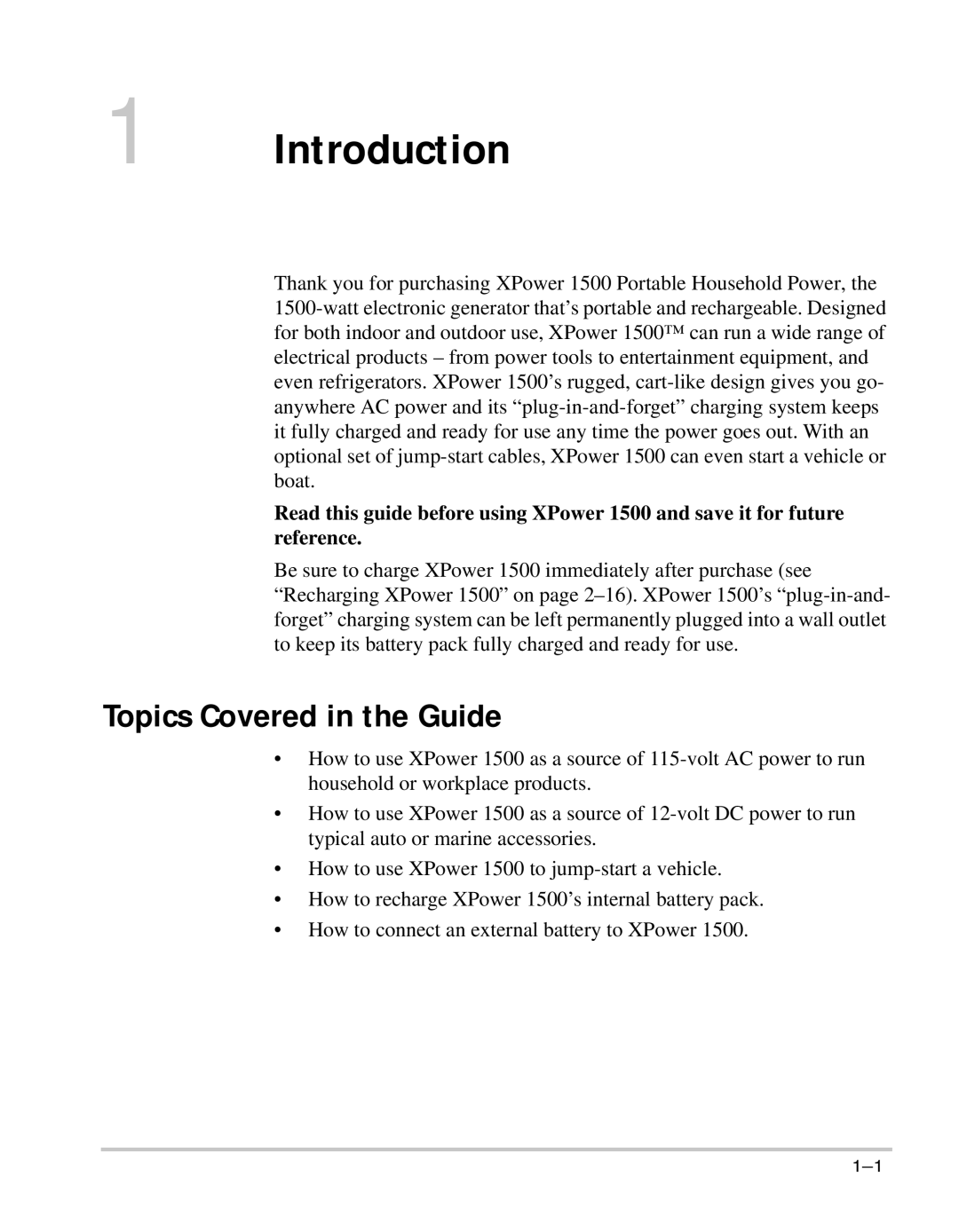 Xantrex Technology 1500 manual Introduction, Topics Covered in the Guide 