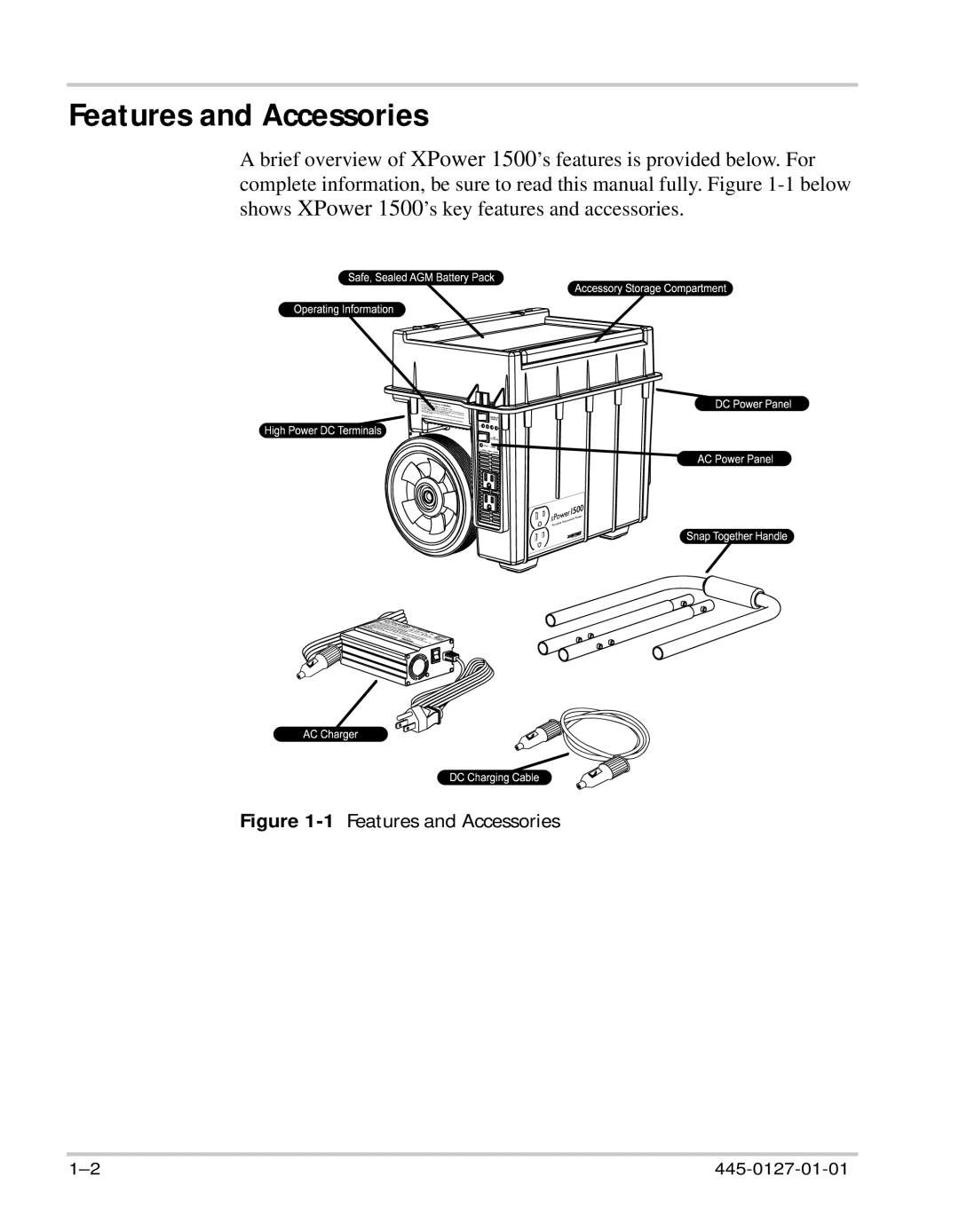 Xantrex Technology 1500 manual 1Features and Accessories 