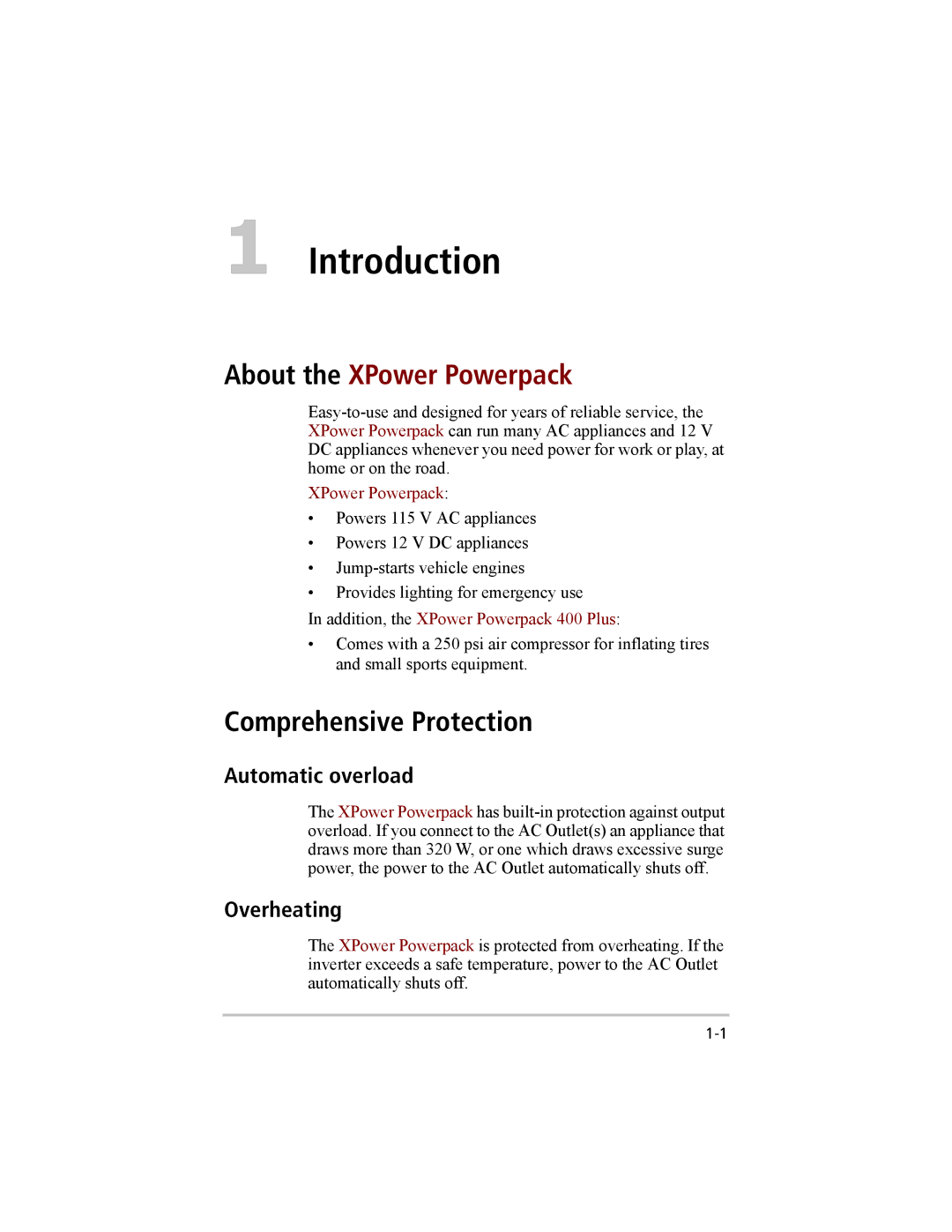 Xantrex Technology 200 manual Introduction, Comprehensive Protection, Automatic overload, Overheating 