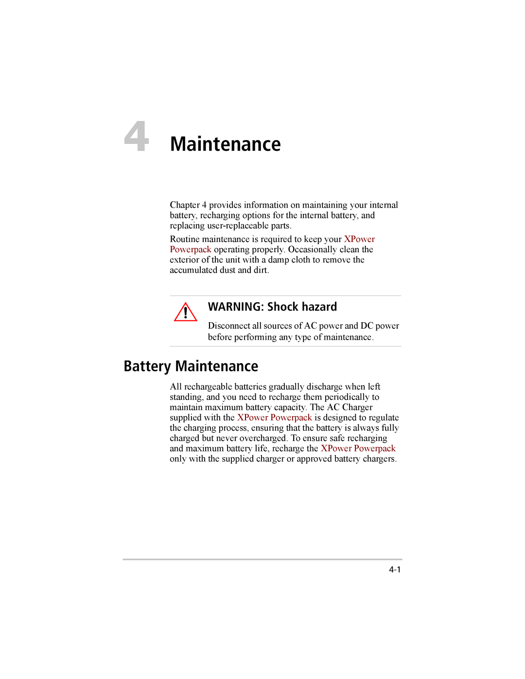 Xantrex Technology 200 manual Battery Maintenance 