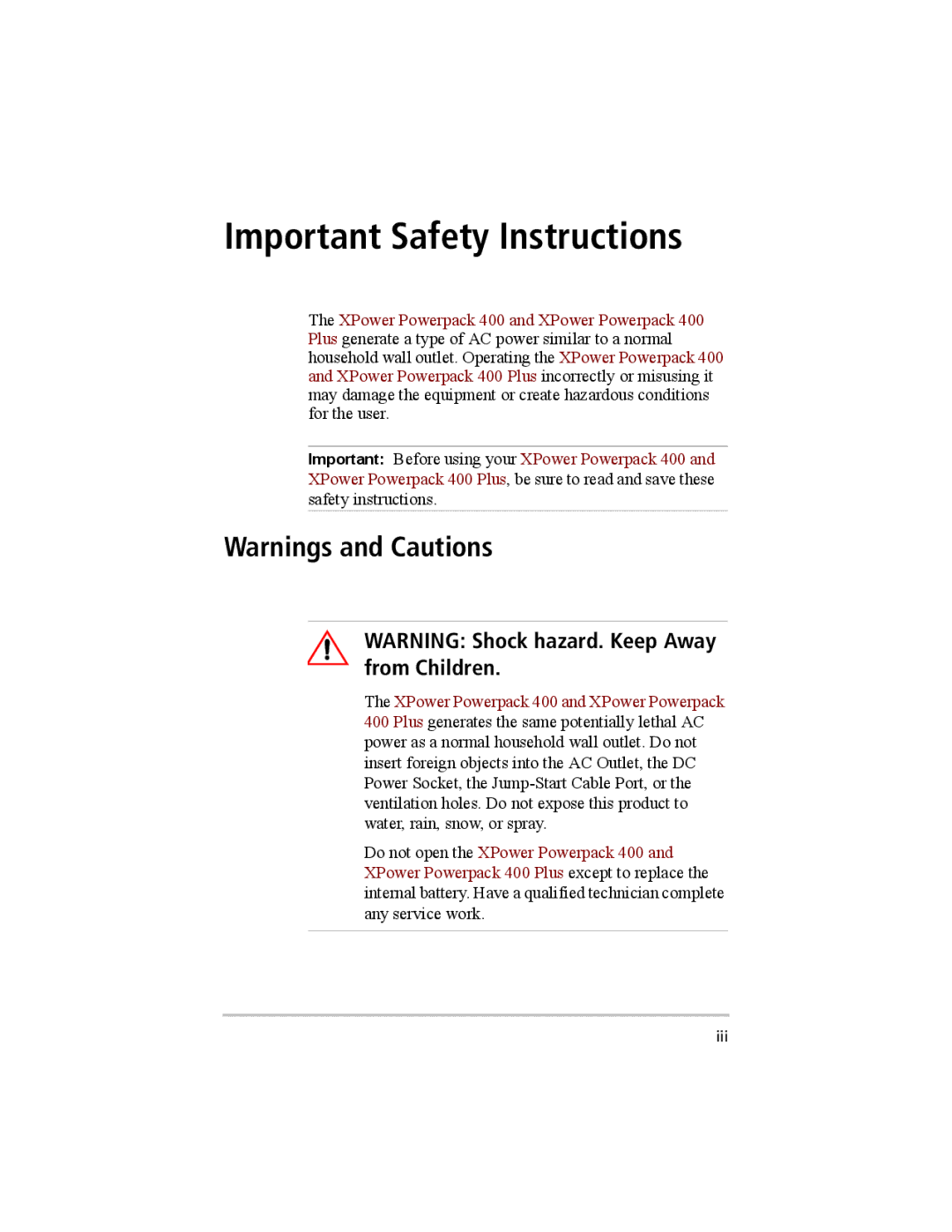 Xantrex Technology 200 manual Important Safety Instructions 