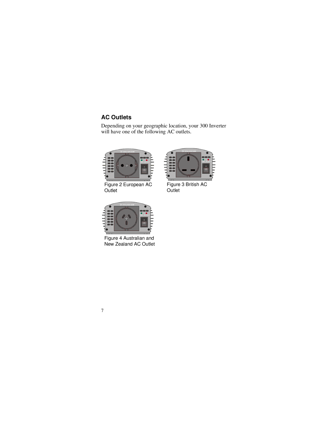 Xantrex Technology 300 manual AC Outlets, European AC 