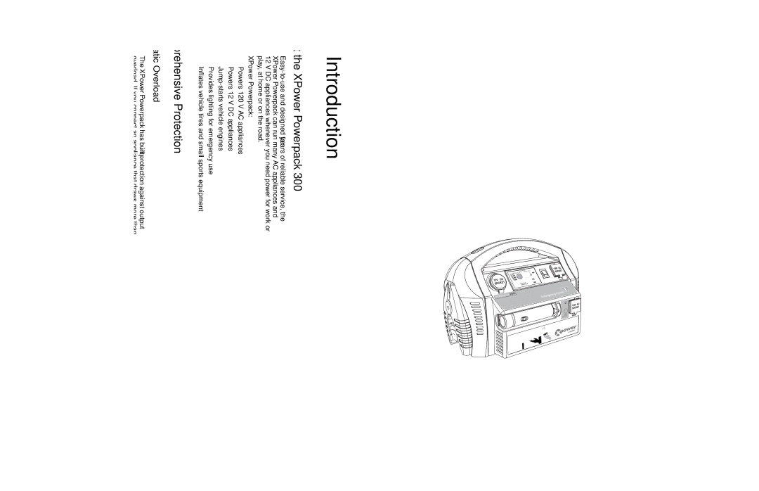 Xantrex Technology 300 manual About the XPower Powerpack, Comprehensive Protection, Automatic Overload, Overheating 