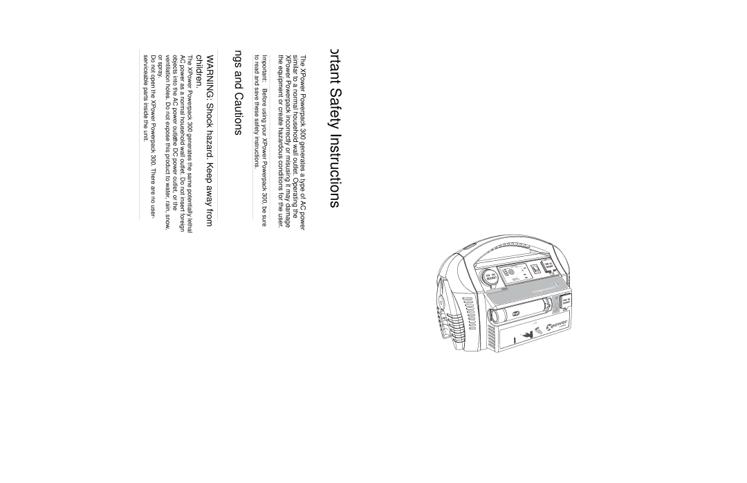 Xantrex Technology 300 manual Important Safety Instructions 