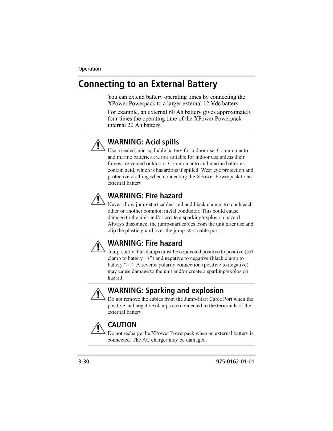 Xantrex Technology 400 Plus, 400 R manual Connecting to an External Battery 